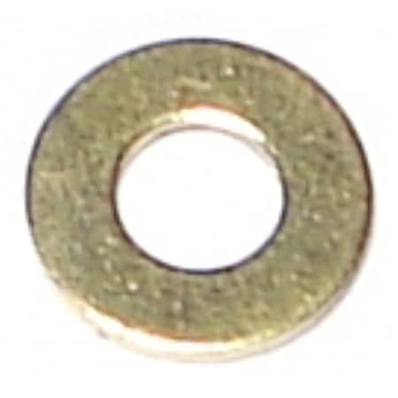 Midwest Fastener Flat Washer, For Screw Size #6 , Brass 50 PK 61932